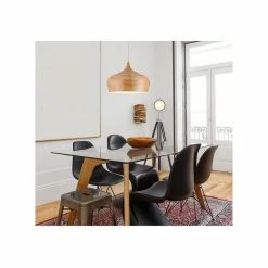 Promo 👏 Paris prix Lustre - suspension en métal imitation bois. 30x130 cm E27 40 W marron ✨ -Optonica Soldes 3248116210822 2