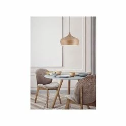 Promo 👏 Paris prix Lustre - suspension en métal imitation bois. 30x130 cm E27 40 W marron ✨ -Optonica Soldes 3248116210822 3