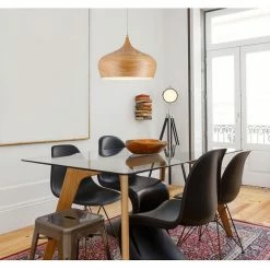 Promo 👏 Paris prix Lustre - suspension en métal imitation bois. 30x130 cm E27 40 W marron ✨ -Optonica Soldes 3248116210822 4