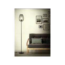 Bon marché 😀 Paris prix MADDY Lampadaire en métal - Ø 22 x H 160 cm - Noir - Ampoule LED Décorative fournie 🥰 -Optonica Soldes 3248116250309 3