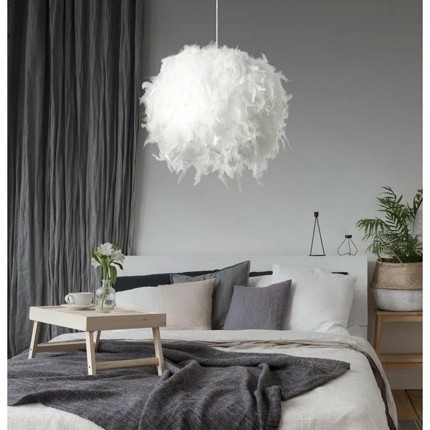 Top 10 🔔 Paris prix PLUME Suspension - Armature : Ø26 cm - Avec plume environ Ø36 cm - Blanche - E14 40W non fournie 🛒 6 Top 10 🔔 Paris prix PLUME Suspension - Armature : Ø26 cm - Avec plume environ Ø36 cm - Blanche - E14 40W non fournie 🛒 – Image 6