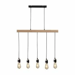 Le moins cher 😀 Paris prix DETROIT Suspension industrielle 5 tetes en bois - 7 x 90 x H150 - Noir - Ampoules décoratives E27 40W fournies 😍 6 Le moins cher 😀 Paris prix DETROIT Suspension industrielle 5 tetes en bois - 7 x 90 x H150 - Noir - Ampoules décoratives E27 40W fournies 😍 -Optonica Soldes 3248116415821 3