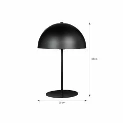 Vente flash ❤️ Paris prix INTERNATIONAL DESIGN Lampe champignon en métal - 25x25x33 cm - Noir 🥰 -Optonica Soldes 3248116421303 3