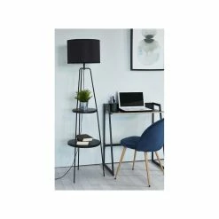 Les meilleures critiques de ✨ Interdesign Lampadaire en métal - Abat jour en tissu,Noir - L 45 x P 45 x H157 cm - RONDO 🤩 -Optonica Soldes 3248116424304 3