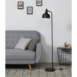 Acheter 👍 Paris prix Lampadaire - Lucas - Métal - Asymétrique - 20 x 20 x 153 cm - Industriel - Noir 👏 -Optonica Soldes 3248116442308 5