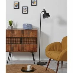 Acheter 👍 Paris prix Lampadaire - Lucas - Métal - Asymétrique - 20 x 20 x 153 cm - Industriel - Noir 👏 -Optonica Soldes 3248116442308 6