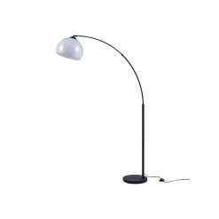Meilleure vente ✔️ Paris prix DAISY Lampadaire Arc - Métal Noir - Réflecteur Acrylique Blanc - L 30 x P 110 x H 170 🛒 -Optonica Soldes 3248116516030 3
