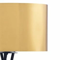 Les meilleures critiques de 🧨 Paris prix Lampadaire Trépied Métal Noir - Abat jour Doré et Chromé - D 34 x H 140 cm 🛒 -Optonica Soldes 3248116521775 5