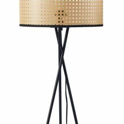 Grosses soldes đ Paris prix Lampadaire TrĂ©pied MĂ©tal Noir - Abat jour Cannage PVC LiserĂ© Noir - D 34 x H 140 cm â 8 Grosses soldes đ Paris prix Lampadaire TrĂ©pied MĂ©tal Noir - Abat jour Cannage PVC LiserĂ© Noir - D 34 x H 140 cm â -Optonica Soldes 3248116524301 4