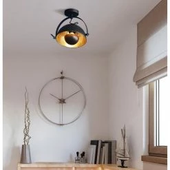 Remise ✨ Paris prix Plafonnier en métal style Industriel orientable - H 29 x Ø 31 cm - Noir 🥰 -Optonica Soldes 3248116641305 4