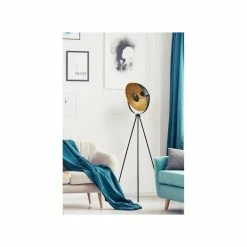 Les meilleures critiques de 🤩 Paris prix MOVIE Lampadaire trépied - H 148 cm - Tete : Ø 35 cm - Noir et doré 🎁 -Optonica Soldes 3248116652301 3