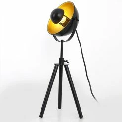 Meilleur prix 🌟 Paris prix Lampe à Poser Design "Xiaso" 40cm Noir & Or ⭐