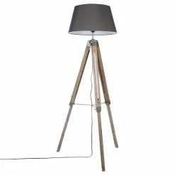 Acheter 🎉 Atmosphera Lampadaire trépied RUNO GRIS H145cm ⭐