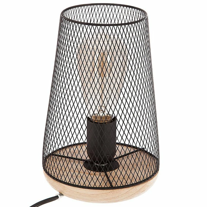 Meilleure affaire ✨ Atmosphera Lampe en métal et bois noir 😉 1 Meilleure affaire ✨ Atmosphera Lampe en métal et bois noir 😉