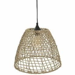 Remise ⭐ Atmosphera Suspension cône en rotin D33 cm ✨