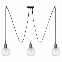 Sortie 😍 Atmosphera Suspension en verre 3 lampes Kat 🌟