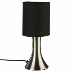 Bon marché 🛒 Atmosphera Lampe à poser touch Toga noir H28 😍