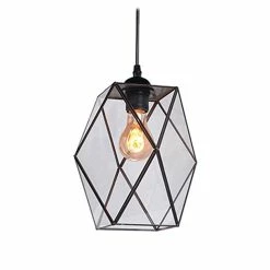 Grosses soldes 👏 Kb8 Suspension verre et métal H26 cm noir 🛒