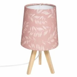 Promo 😉 Atmosphera Lampe en bois rose H23.5 cm 🔔