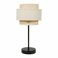 Acheter ⌛ Ostaria Lampe abat-jour papier rotin 3 niveaux beige 😀