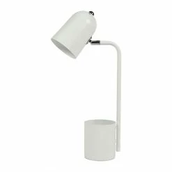 Meilleure vente 🛒 Ostaria Lampe métal avec pot crayons Phineas blanc 🎁