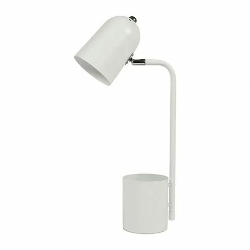Meilleure vente 🛒 Ostaria Lampe métal avec pot crayons Phineas blanc 🎁 -Optonica Soldes 3482731475314 1