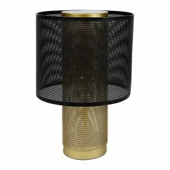 Top 10 👍 Ostaria Lampe Ida métal doré abat-jour noir ajouré 😍