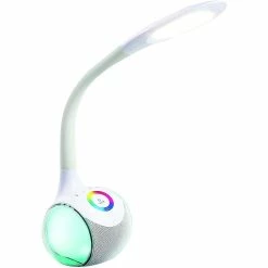 De gros ✔️ LIVOO TES159 Lampe LED HP Bluetooth pour Smartphone Blanc. ⌛