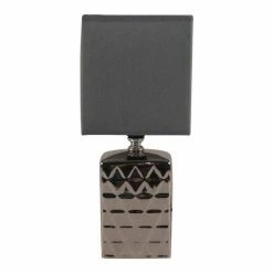 Le moins cher ✔️ Paris prix Lampe à Poser Design "Effet Chromé" 27cm Gris & Argent 👍