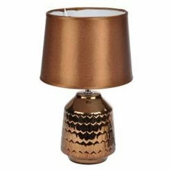 Meilleure vente ⌛ Paris prix Lampe à Poser Design "Effet Nid d'Abeille" 32cm Cuivre ❤️