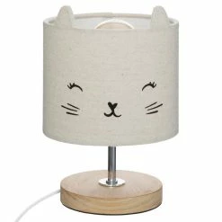 Remise 🔥 Atmosphera Lampe à Poser Déco "Chat" 21cm Blanc 🌟