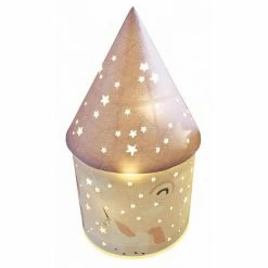 Budget 🤩 Atmosphera Lampe à Poser Enfant "Château" 21cm Rose 😉 -Optonica Soldes 3560233814609 3