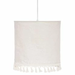 Budget đ Atmosphera Lampe Suspension en Tissu "Shadi" 34cm Lin đ