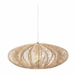 Coupon 🥰 Atmosphera Luminaire Suspension Beige Nature D 57 cm ⌛