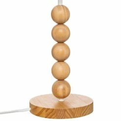 De gros 🤩 Atmosphera Lampe à Poser en Bois "Nino" 48cm Blanc 🤩 -Optonica Soldes 3560233817297 4