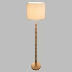 Grosses soldes 🛒 Atmosphera Lampadaire en Bois Design "Nino" 146cm Beige 🧨 -Optonica Soldes 3560233817310 3