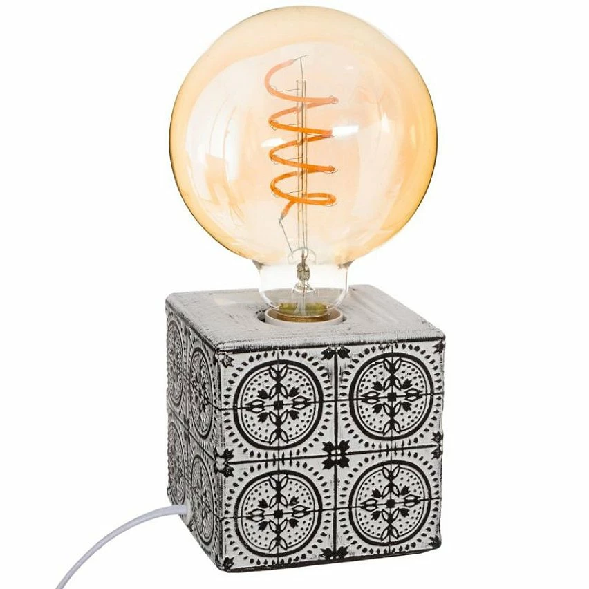 Coupon 💯 Atmosphera Lampe à Poser Design "Caro" 11cm Noir & Blanc 👏 1 Coupon 💯 Atmosphera Lampe à Poser Design "Caro" 11cm Noir & Blanc 👏