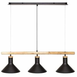 Remise 🔥 Atmosphera Lampe Suspension 3 Têtes "Tim" 104cm Noir ⭐ -Optonica Soldes 3560233817549 3