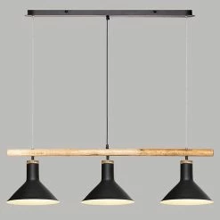 Remise 🔥 Atmosphera Lampe Suspension 3 Têtes "Tim" 104cm Noir ⭐ -Optonica Soldes 3560233817549 4