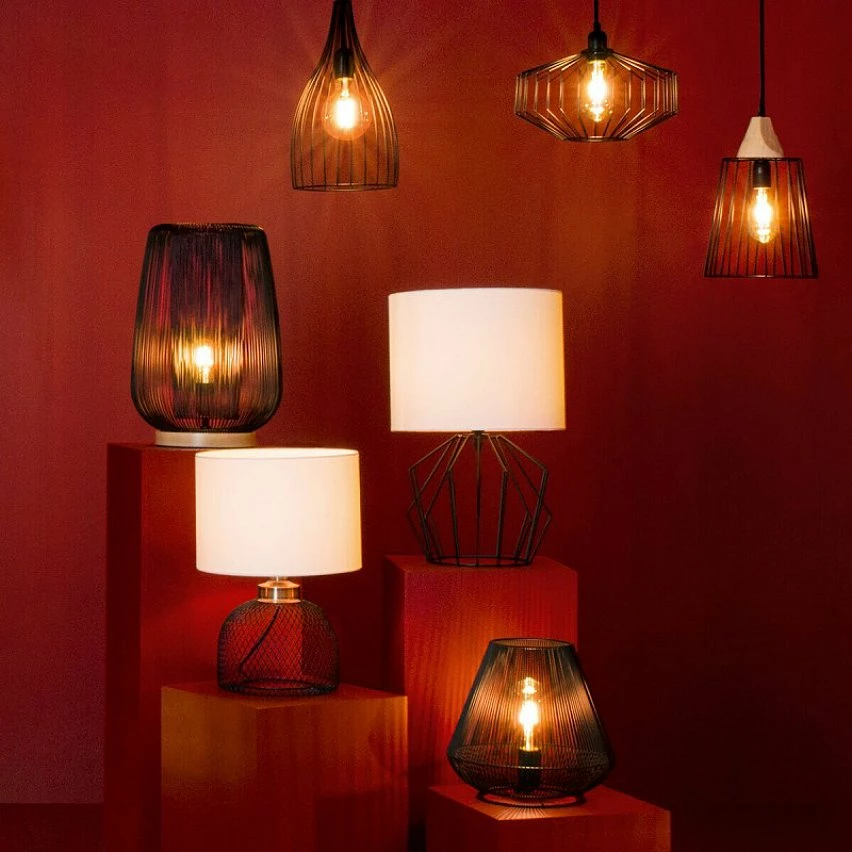 Meilleure vente 🥰 Atmosphera Lampe à Poser Grillage "Emie" 38cm Noir & Blanc ✨ 4 Meilleure vente 🥰 Atmosphera Lampe à Poser Grillage "Emie" 38cm Noir & Blanc ✨ – Image 4