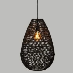 Meilleure affaire 😍 Atmosphera Lampe Suspension Design "Etel" 37cm Noir 🌟 -Optonica Soldes 3560233834447 3