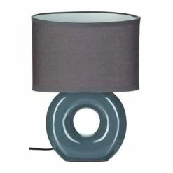 Nouveau 🔔 Atmosphera Lampe à poser Blanche pied en céramique et abat-jour en coton H 25 cm 💯 -Optonica Soldes 3560237532981 2