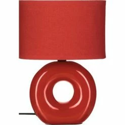 Nouveau 🔔 Atmosphera Lampe à poser Blanche pied en céramique et abat-jour en coton H 25 cm 💯 -Optonica Soldes 3560237533001 2