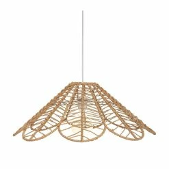 Budget 🎁 Atmosphera Luminaire Suspension Corde beige D 58 cm 👏