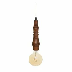 Bon marché 🔔 Atmosphera Luminaire Suspension en Bois Marron D 7 cm 🥰