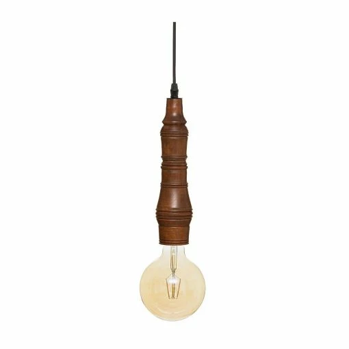 Bon marché 🔔 Atmosphera Luminaire Suspension en Bois Marron D 7 cm 🥰 -Optonica Soldes 3560237548180 1