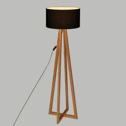 Budget ❤️ Lampadaire bois et noir Molu H140 Atmosphera - Noir 👏 -Optonica Soldes 3560237548326 4