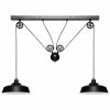 Bon marché 🧨 Suspension double métal L120 Ezio noir Atmosphera - Noir 👍