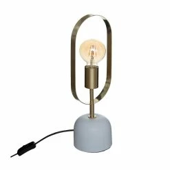 Tout neuf 👍 Atmosphera Lampe à poser en métal doré et base effet marbre H 44 cm ✔️
