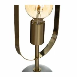 Tout neuf 👍 Atmosphera Lampe à poser en métal doré et base effet marbre H 44 cm ✔️ -Optonica Soldes 3560237548753 3